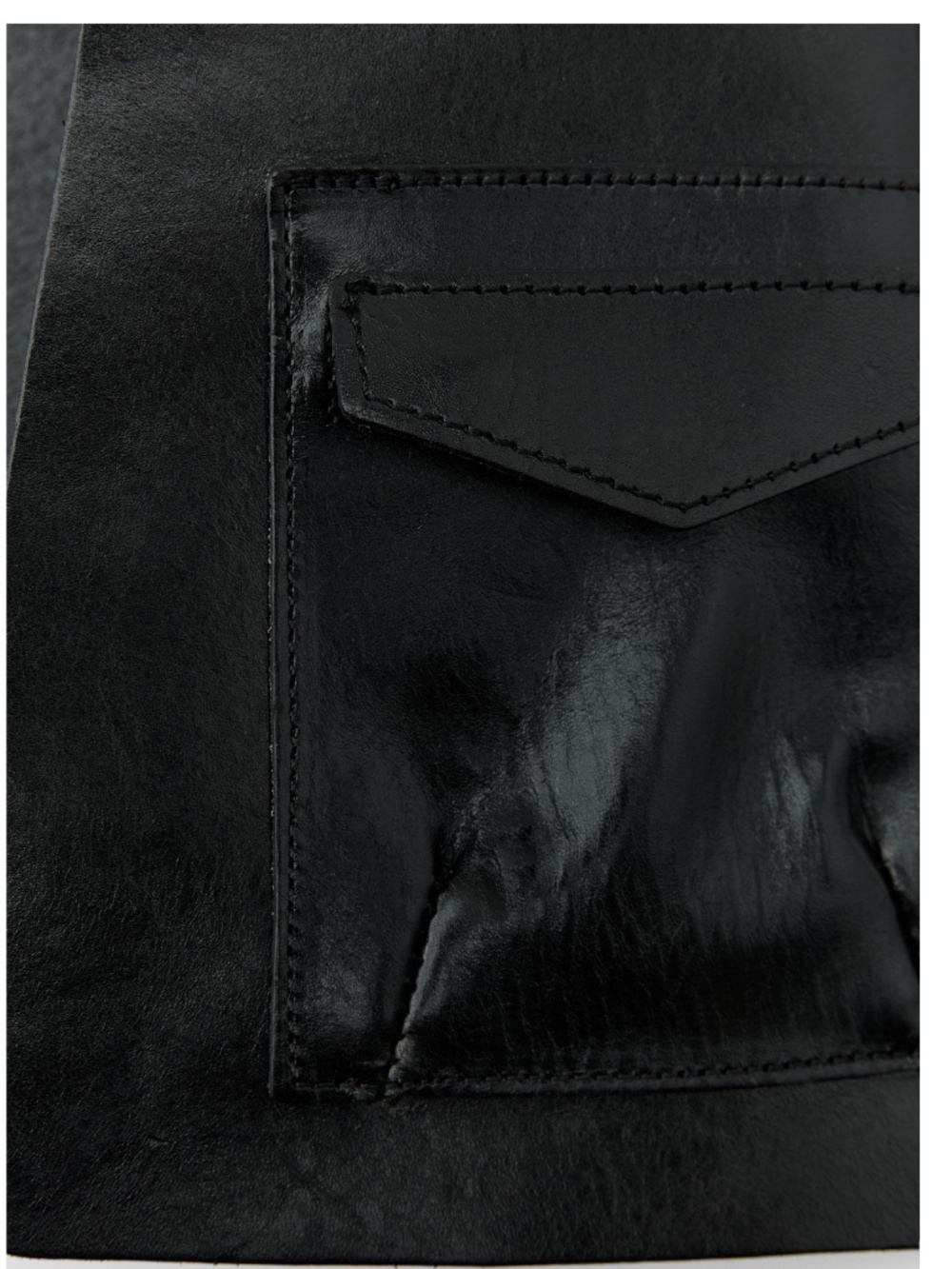Zara 100% LEATHER SKIRT BELT WITH POCKETS - Picture 5 of 6